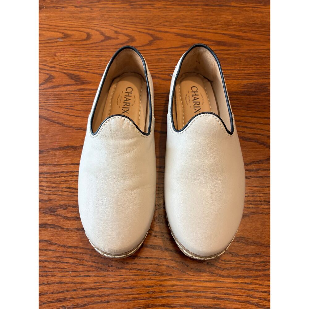 Charix Cream Leather Slip-On Womens US size 5 EU 37
